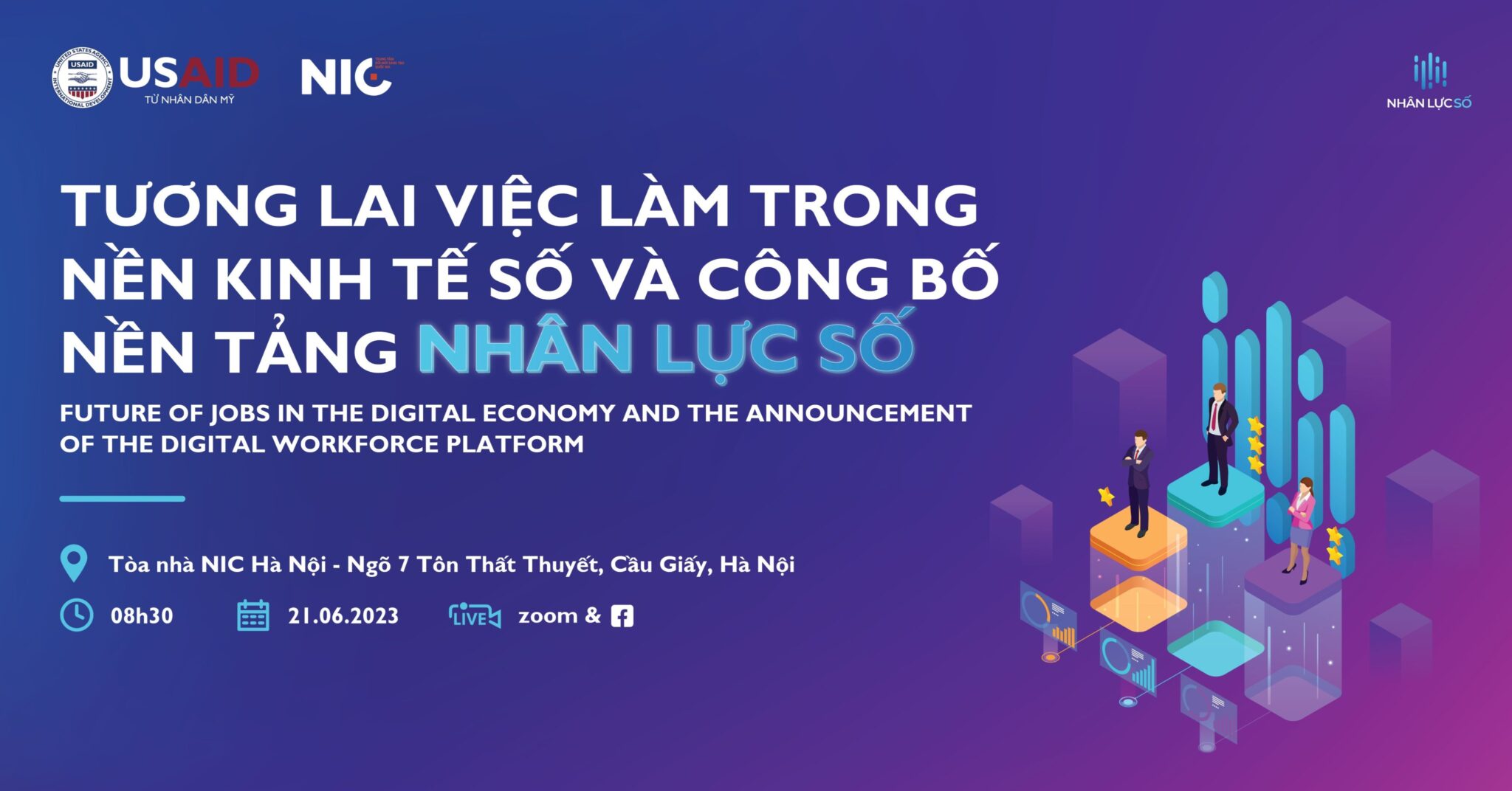HỘI THẢO “TƯƠNG LAI VIỆC LÀM TRONG NỀN KINH TẾ SỐ” VÀ CÔNG BỐ NỀN TẢNG “NHÂN LỰC SỐ”