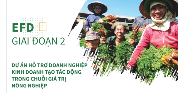 THÔNG BÁO TUYỂN DOANH NGHIỆP DỰ ÁN HỖ TRỢ DOANH NGHIỆP KINH DOANH TẠO TÁC ĐỘNG TRONG CHUỖI GIÁ TRỊ NÔNG NGHIỆP (EFD GIAI ĐOẠN 2)